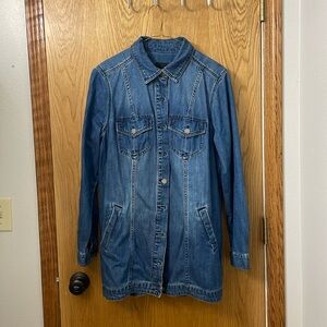Liverpool denim blazer/jacket (longer blazer length); size large; never worn